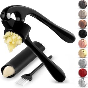 Kitchen Premium Garlic Press Set - Rust Proof Professional Garlic Mincer Tool - Easy-Squeeze, Easy-Clean with Soft (Material: Stainless Steel)